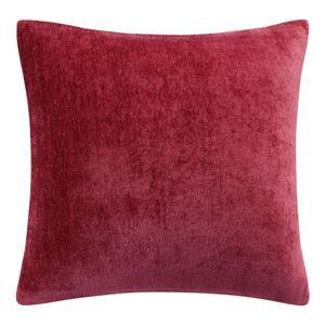 Chenille Throw Pillow Covers Cushion Water Repellent 18"x18" Burgundy